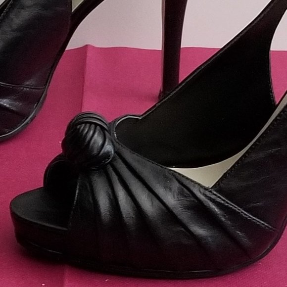 Nine West Slingback Peep toe Dress Platform Pump - Picture 7 of 8